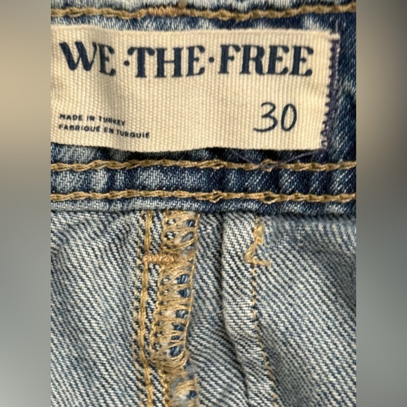 NWOT Free People Equinox Wide Leg Denim Jeans Size 30 Raw Hem Professional Cut - Picture 7 of 12